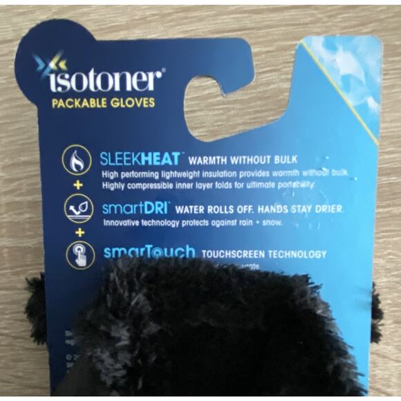 Isotoner Men's Small Gloves Insulated Water-Resistant Touchscreen Compatible NEW - Picture 4 of 5